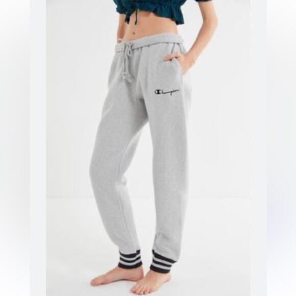 Champion Reverse Weave Jogger Unisex Medium Grey Fleece Sweatpant Casual Relaxed - Picture 10 of 10